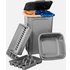 Tontarelli 4 Piece 45L Kitchen Bin Set - Silver