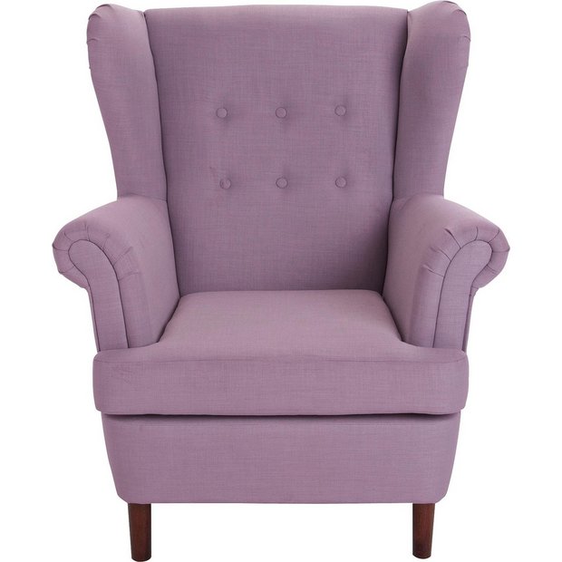 Buy Martha Fabric Wingback Chair - Lilac at Argos.co.uk - Your Online