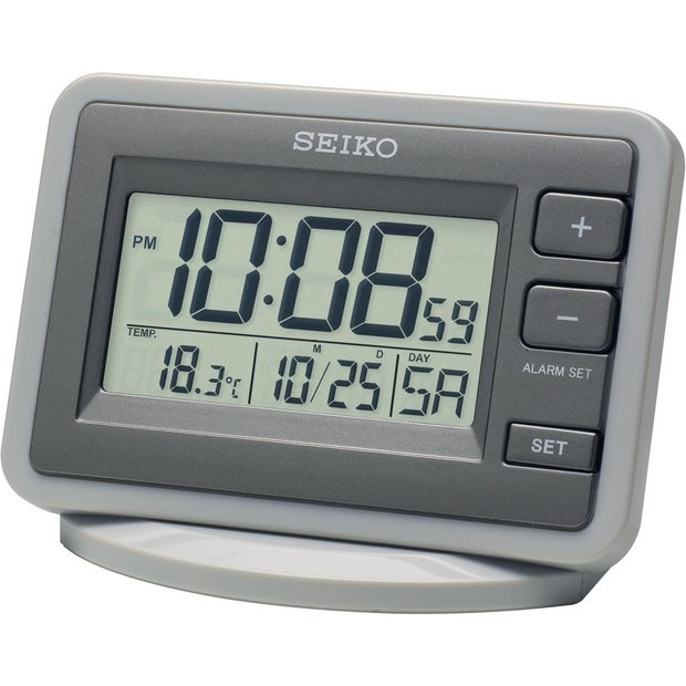 Buy Seiko LCD Alarm Clock Clocks Argos