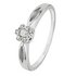 Revere 9ct White Gold Diamond Accent Solitaire Ring