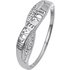 9ct White Gold Diamond 'I Love You' Crossover Ring
