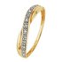 Revere 9ct Yellow Gold Diamond Crossover Eternity Ring