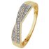 Revere 9ct Gold Diamond Accent Crossover Eternity Ring
