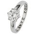 Revere 9ct White Gold Cubic Zirconia 'I Love You' Ring