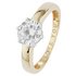 Revere 9ct Yellow Gold CZ 'I Love You' Solitaire Ring