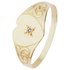 Revere 9ct Gold Diamond Accent Heart Signet Ring