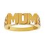 Moon & Back 9ct Gold Plated Sterling Silver 'Mum' Ring
