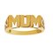 Moon & Back 9ct Gold Plated Sterling Silver 'Mum' Ring