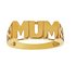 Moon & Back 9ct Gold Plated Sterling Silver 'Mum' Ring