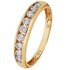 9ct Gold Cubic Zirconia 9 Stone Channel Set Eternity Ring