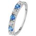 Revere Sterling Silver Topaz & White Eternity Ring