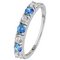 Revere Sterling Silver Topaz & White Eternity Ring