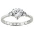 Moon & Back Sterling Silver Cubic Zirconia 'I Love You' Ring