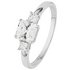 Revere 9ct White Gold Cubic Zirconia Trilogy Ring