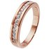 Revere 18ct Rose Gold Plated Silver CZ Eternity Ring