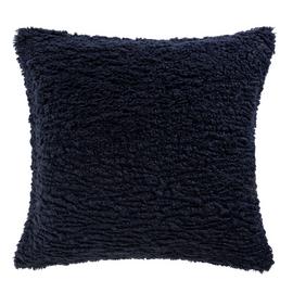 Habitat Plain Faux Shearling Cushion - 50x50cm