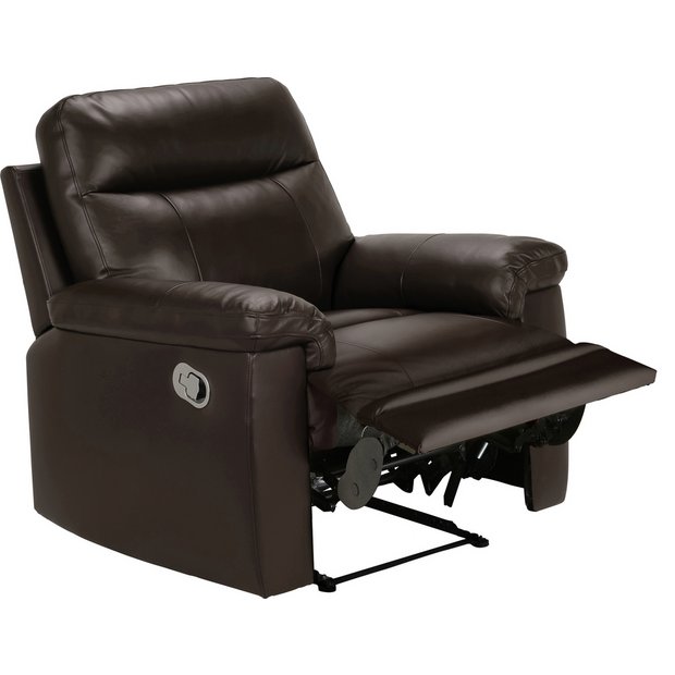 Buy Collection New Paolo Manual Recliner Chair - Choc at Argos.co.uk