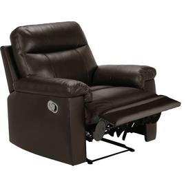 Argos Home Paolo Leather Mix Manual Recliner Chair - Brown