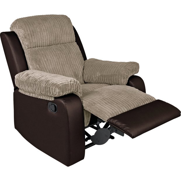 Buy Argos Home Bradley Fabric Manual Recliner Chair Natural Armchairs And Chairs Argos