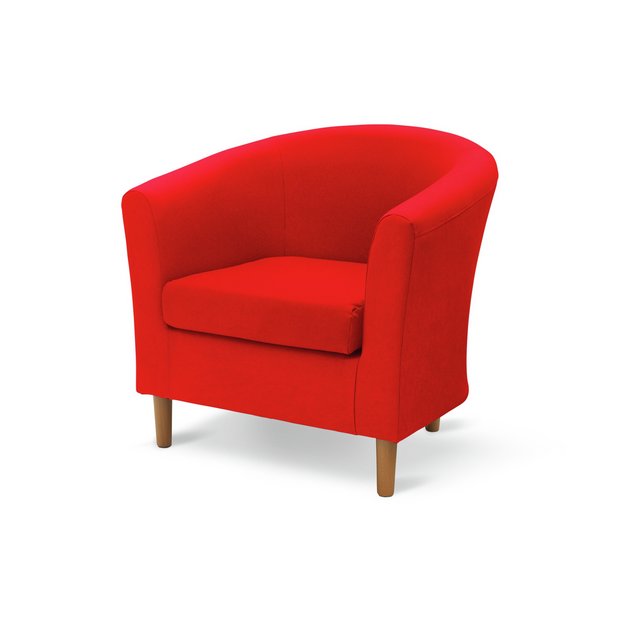 Buy HOME Fabric Tub Chair - Red at Argos.co.uk - Your Online Shop for