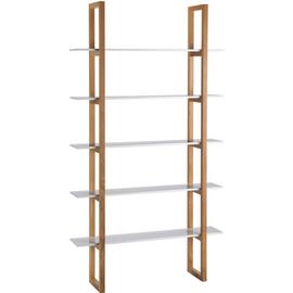 Habitat Loki 5 Shelf Solid Oak Shelving Unit - White