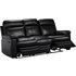 Paulo Large Leather Recliner Sofa - Black