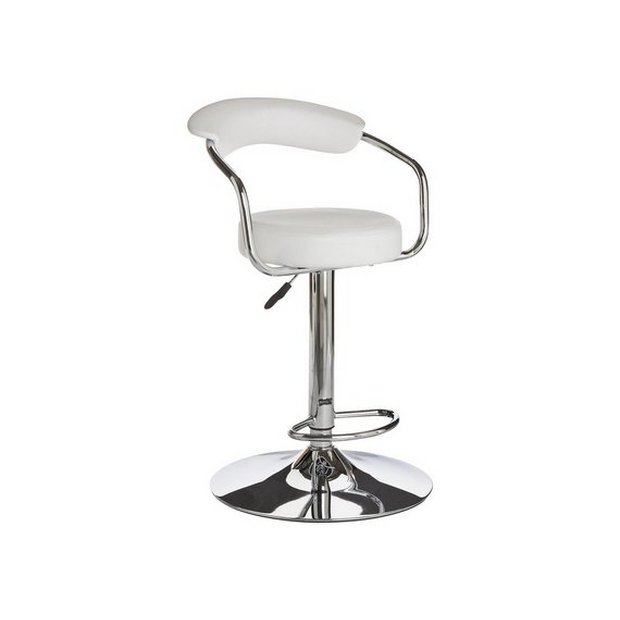 Buy Argos Home Executive Gas Lift Bar Stool White Bar stools