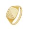 Revere Men's 9ct Yellow Gold Embossed Cushion Signet Ring
