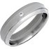Titanium Cubic Zirconia Polished Band Ring
