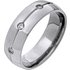 Titanium Triple Cubic Zirconia Band Ring