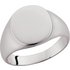 Sterling Silver Plain Signet Ring