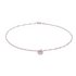 State of Mine Sterling Silver Pink Heart Anklet