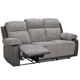 Argos Home Bradley Fabric 3 Seater Recliner Sofa - Charcoal