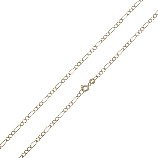 Buy Revere 9ct Gold 3in1 Figaro Chain 24in Ladies' necklaces Argos
