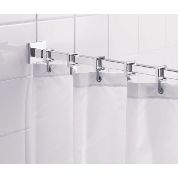 Buy Croydex Square Shower Curtain Rod and Rings Chrome at Argos.co.uk