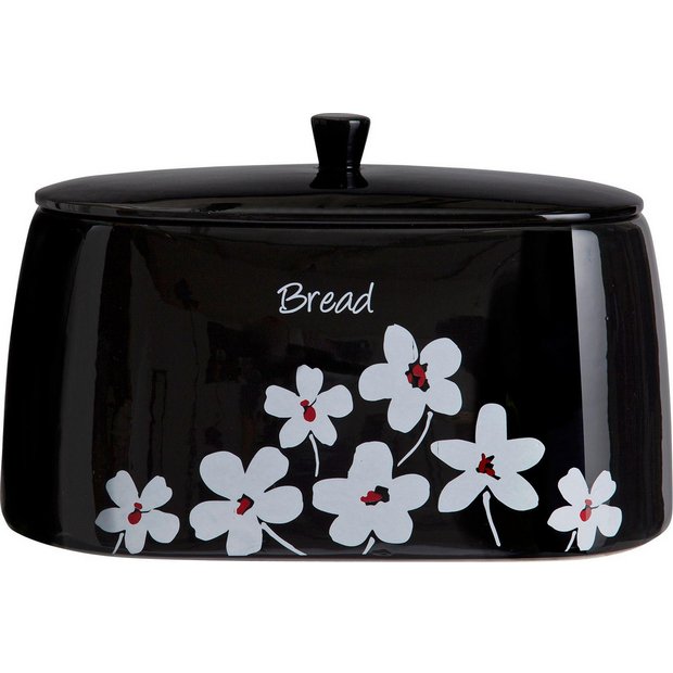 Buy HOME Black Scatter Floral Bread Bin at Argos.co.uk Your Online