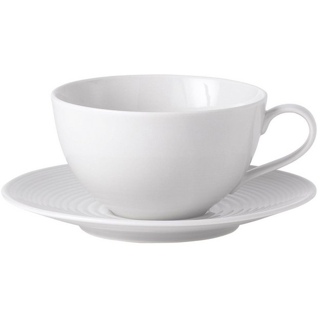 Buy Royal Doulton Gordon Ramsay Maze 4 Cup and Saucer White at Argos