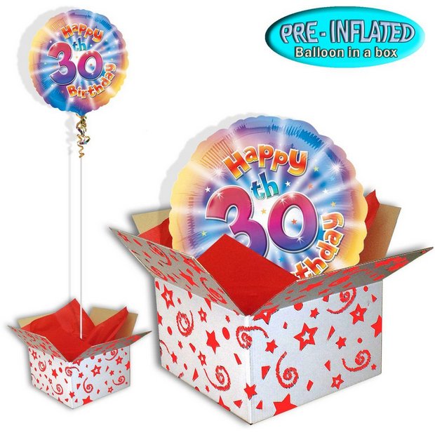 Buy Happy 30th Birthday Balloon in a Box at Argos.co.uk Your Online