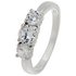 Revere Sterling Silver Cubic Zirconia Trilogy Ring