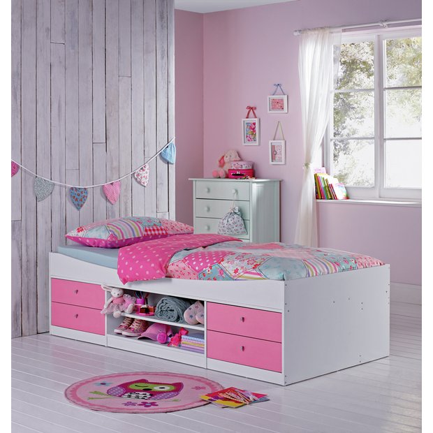 Buy HOME Malibu Cabin Bed Frame Pink on White at Argos.co.uk Your