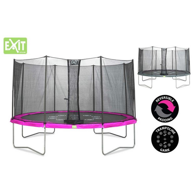 Buy EXIT Twist 12ft Pink/Grey Trampoline and Enclosure at Argos.co.uk