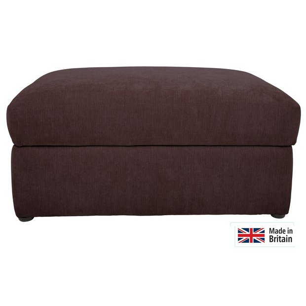 Buy Heart of House Eton Fabric Storage Footstool Chocolate at Argos.co.uk Your Online Shop
