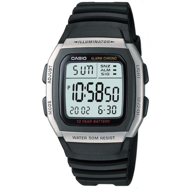 Buy Casio Men S Black Resin Strap Watch Men S Watches Argos