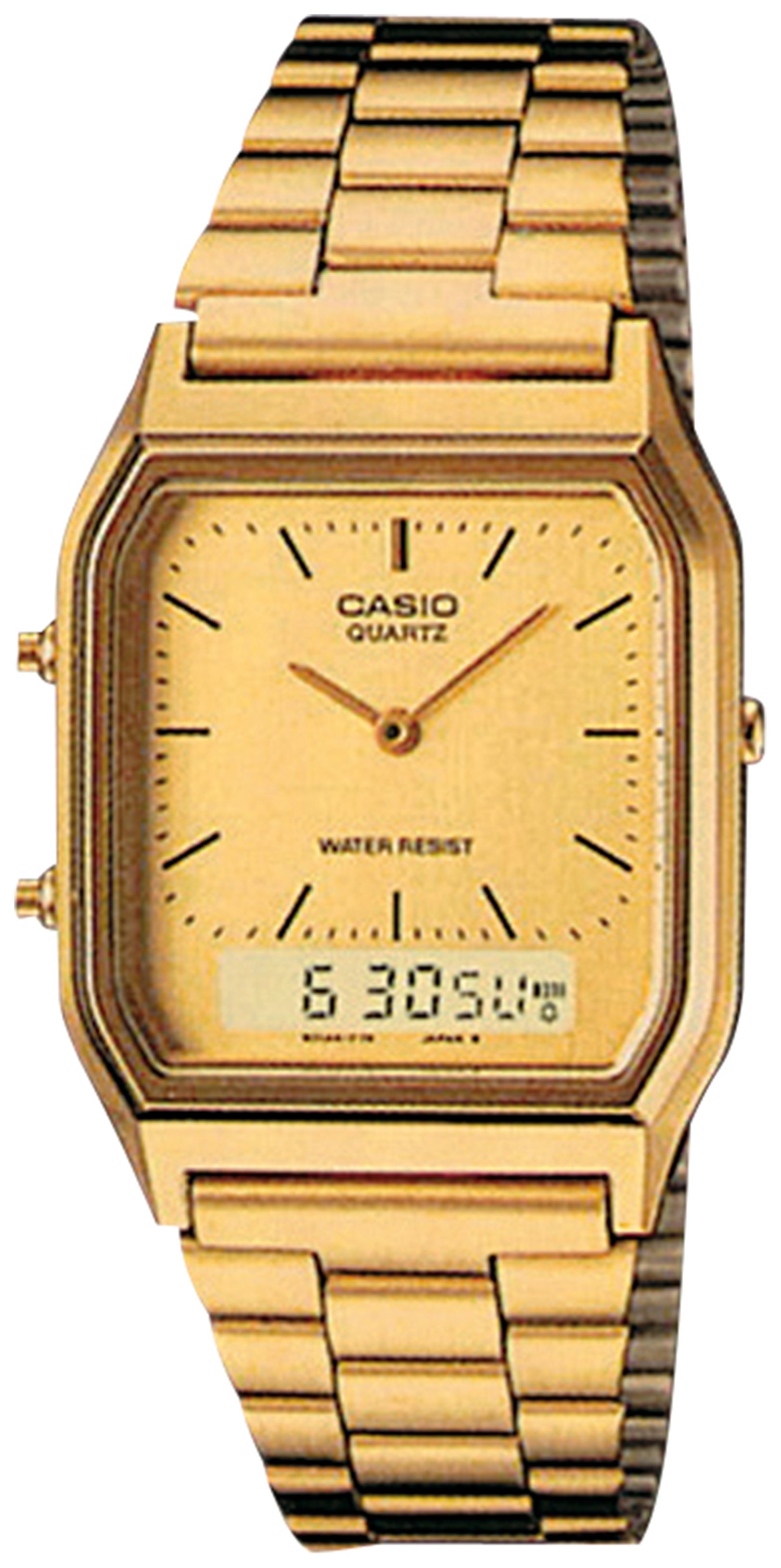 casio gold stainless steel watch