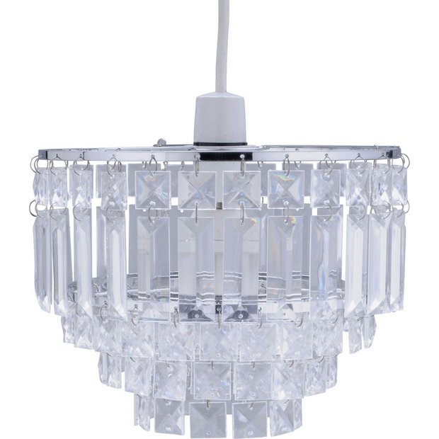 Buy Collection Olivia Beaded Shade Chrome and Clear at Argos.co.uk