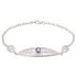Revere Sterling Silver Filigree Amethyst Handmade Bracelet