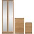 Cheval 3 Piece 2 Door Wardrobe Package - Oak Effect