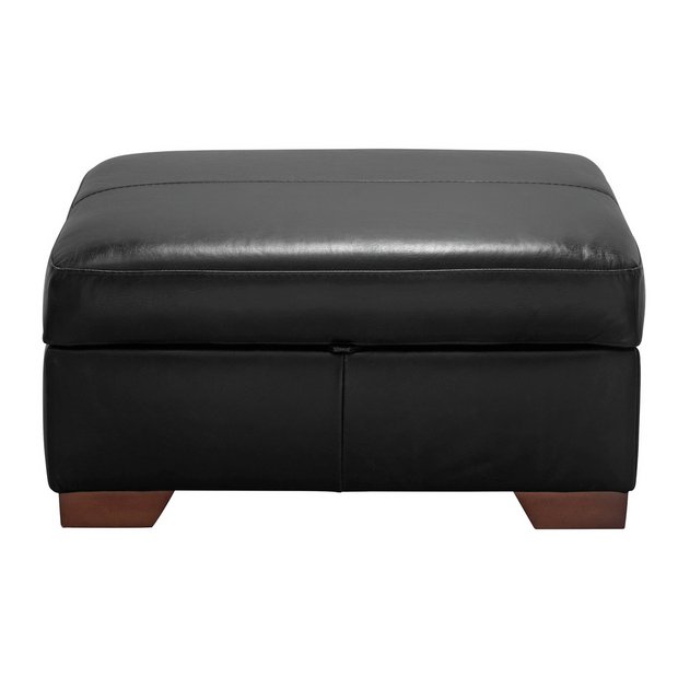 Buy Heart of House Eton Leather Footstool Black at Argos.co.uk Your Online Shop for