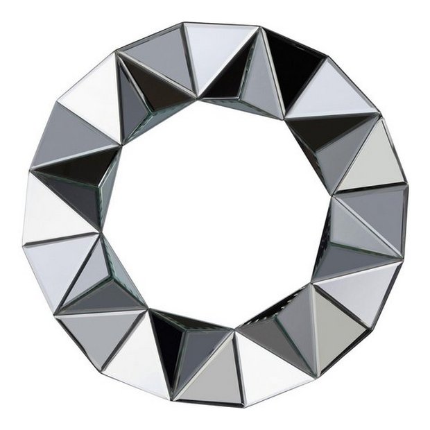 Buy Heart of House Ebury Round Faceted Wall Mirror Silver Mirrors