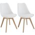 Habitat Jerry Pair of Dining Chairs - White